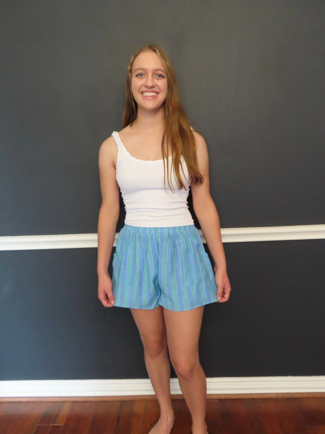 Coastal Drift Striped Shorts