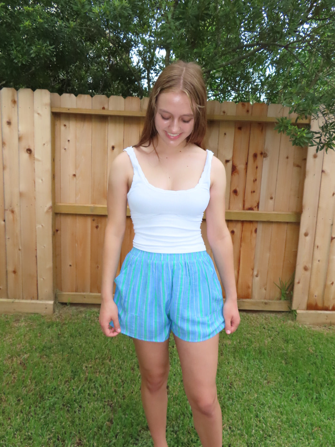 Reversible Scallop Edge Tank Top
