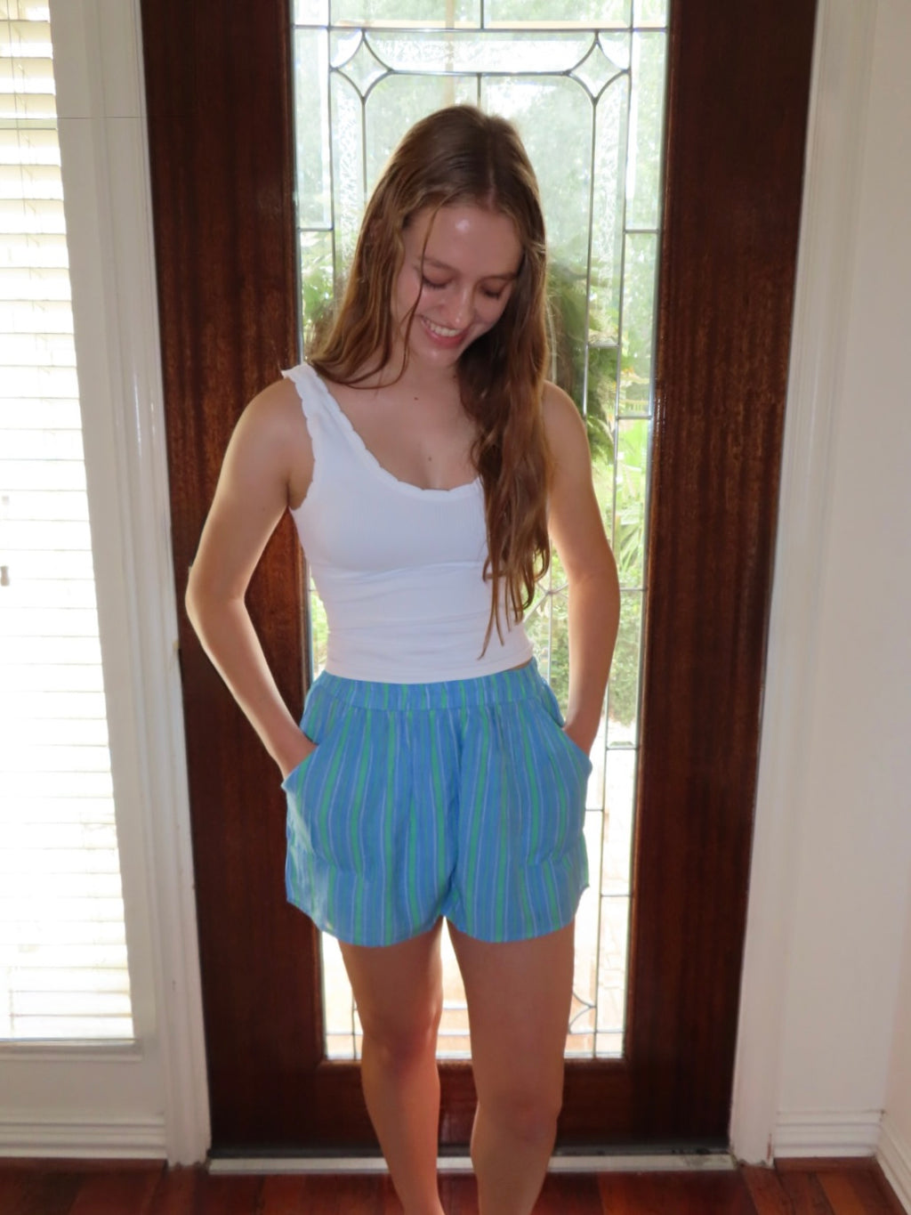 Reversible Scallop Edge Tank Top